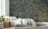 Deep Grey Ochre Lichen Stone Textured Wallpaper Mural 3