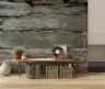 Rugged Grey Brown Timber Planks Wallpaper Mural 1
