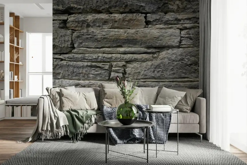 Aged Stone Wall Mural -2566573
