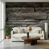 Textured Stacked Stone Wall Mural 4