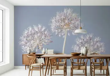 Ethereal Lavender Allium Blooms Wall Mural