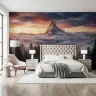 Fiery Alpine Summit Cloudscape Wallpaper Mural 2