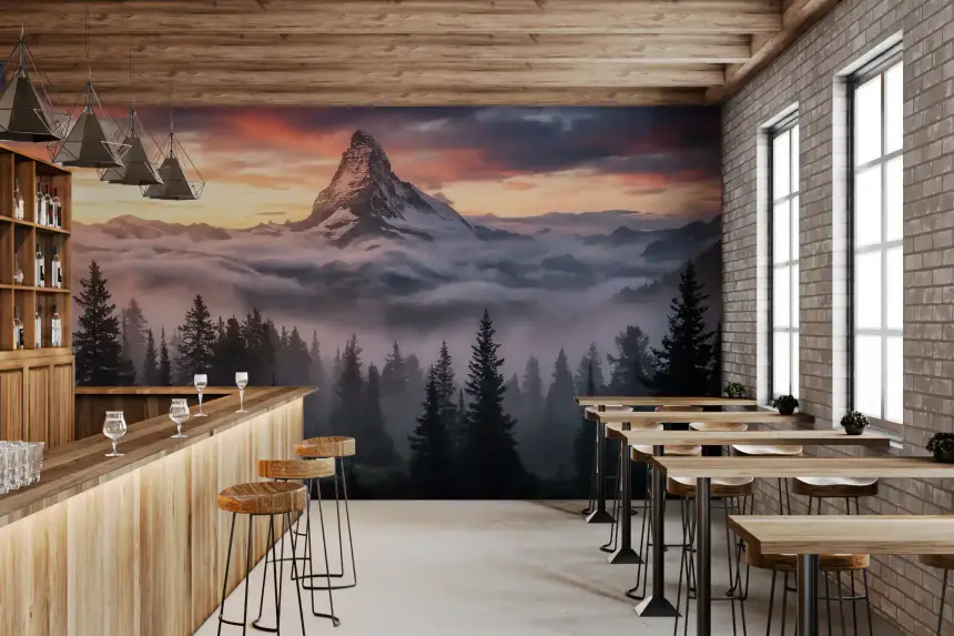 Alpenglow Summit Wall Mural