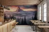 Fiery Alpine Summit Cloudscape Wallpaper Mural 5