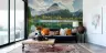 Misty Mountain Lake Landscape Wall Mural 3