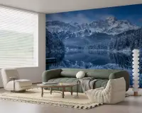 Snowy Mountain Lake Wall Mural