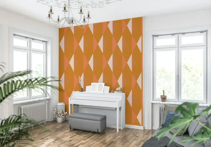 Amber Echoes Wall Mural