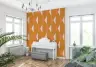 Geometric Diamond Orange and Peach Wallpaper 5