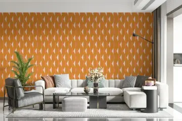 Geometric Diamond Orange Wallpaper