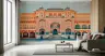 Amber Palace Regal Facade Teal Accents Wallpaper Mural 3