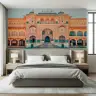 Amber Palace Regal Facade Teal Accents Wallpaper Mural 1