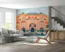Amber Palace Regal Facade Teal Accents Wallpaper Mural 4