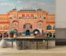 Amber Palace Regal Facade Teal Accents Wallpaper Mural 5
