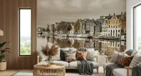 Amsterdam Canal Cityscape Wall Mural