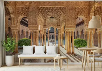 Intricate Andalusian Courtyard Wall Mural