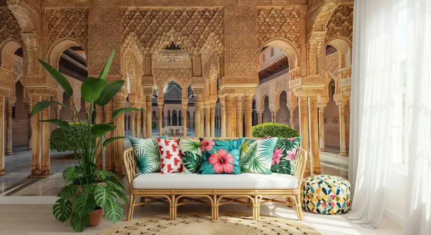 Andalusian Courtyard Wall Mural