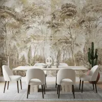 Textured Woodland Forest Wall Mural
