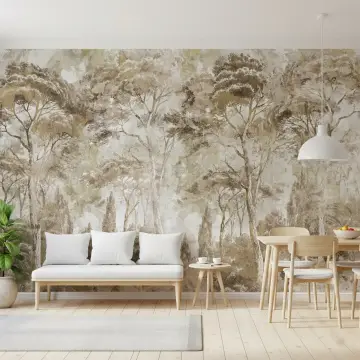 Textured Woodland Forest Wall Mural