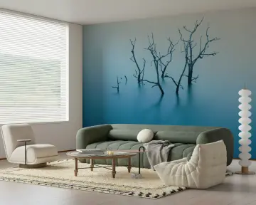 Misty Lake Tree Wall Mural
