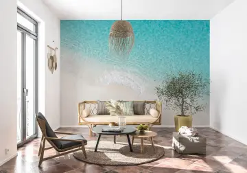 Turquoise Ocean Wave Beach Wall Mural