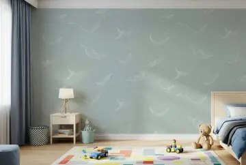 Whale Sketch Pattern Wallpaper