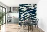 Navy and Cream Abstract Swirls Wallpaper 2