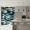 Navy and Cream Abstract Swirls Wallpaper 1