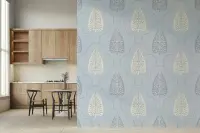 Pale Blue Tree of Life Wallpaper