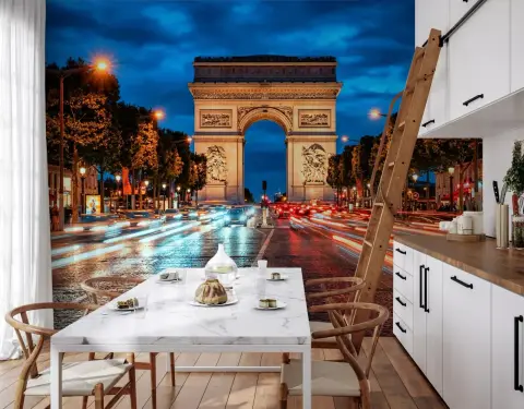 Arc de Triomphe Paris Evening Wall Mural