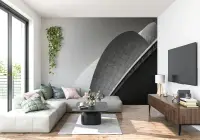 Modern Architectural Curves Wall Mural