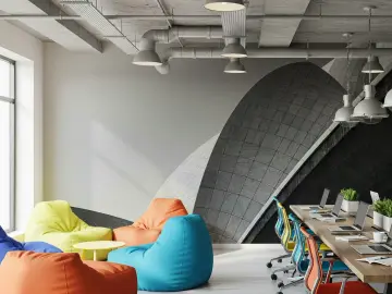 Modern Architectural Curves Wall Mural