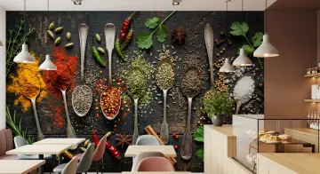 Spices and Herbs Wall Mural