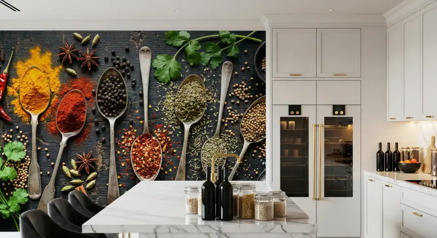 Aromatic Spice Collection Wall Mural