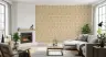 Geometric Trellis Sand Wallpaper 3
