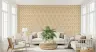 Geometric Trellis Sand Wallpaper 4