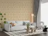 Geometric Trellis Sand Wallpaper 5