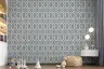 Interlocking Geometric Slate Blue Wallpaper 1