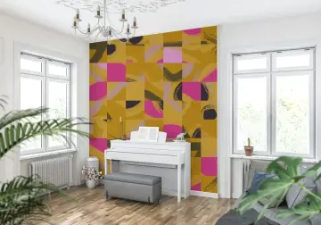 Abstract Geometric Brushstroke Wallpaper
