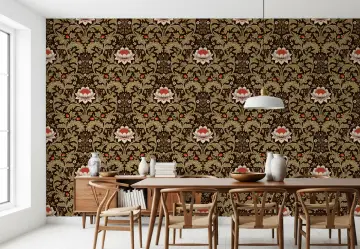 Arts and Crafts Floral Damask Wallpaper