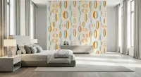 Mid-Century Oval Pattern Wallpaper