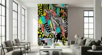 Bold Abstract Geometric Wall Mural