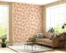 Blush Leaf Pattern Wallpaper 1