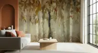 Misty Forest Canopy Wall Mural