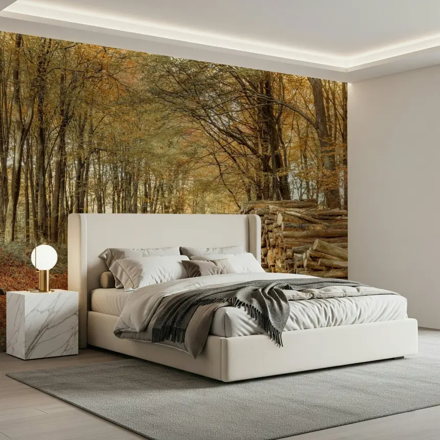 Autumn Forest Scene Wall Mural