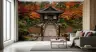 Japanese Garden Autumn Bridge Wall Mural 2