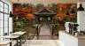 Japanese Garden Autumn Bridge Wall Mural 3