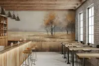 Autumn Trees Landscape Wall Mural