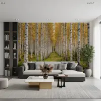 Birch Tree Forest Wall Mural