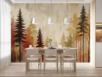 Forest Trees Autumn Wall Mural
