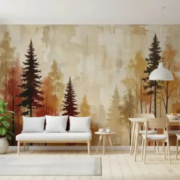 Forest Trees Autumn Wall Mural
